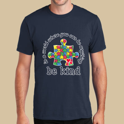 Adult - Be Kind Puzzle Piece T-Shirt - Autism Awareness Thumbnail