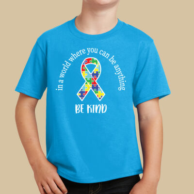Youth - Be Kind Ribbon T-Shirt - Autism Awareness Thumbnail
