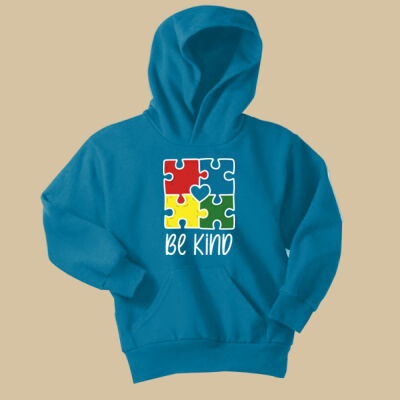 Youth - Be Kind Puzzle Hoodie - Autism Awareness Thumbnail