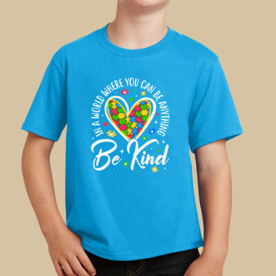 Youth - Be Kind Heart T-Shirt - Autism Awareness Thumbnail