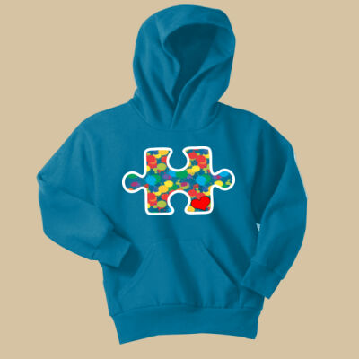 Youth - Puzzle Piece Hoodie - Autism Awareness Thumbnail