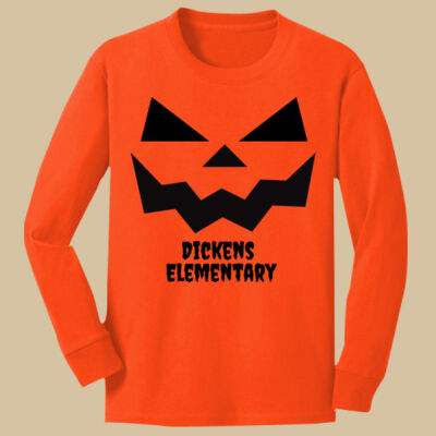 Youth Long Sleeve Shirt - Fall - Jacko Lantern Black Thumbnail