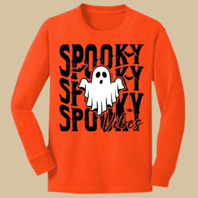 Youth Long Sleeve Shirt - Fall - Spooky Vibes  Thumbnail