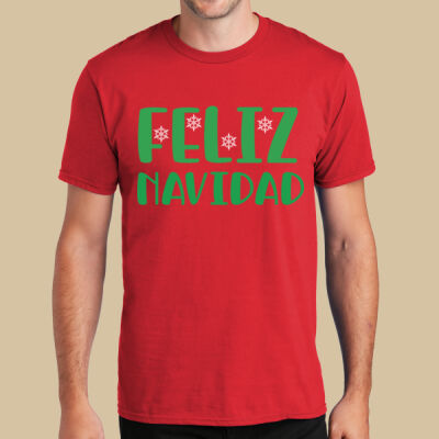 Adult T-Shirt - Winter Holidays - Feliz Navidad - Green Thumbnail