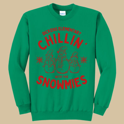 Adult Crewneck - Winter Holidays - Chillin' - Red Thumbnail