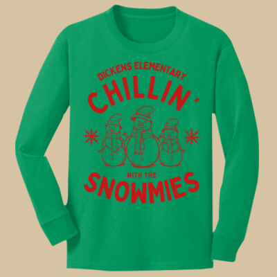 Youth Long Sleeve Shirt - Winter Holidays - Chillin' - Red Thumbnail