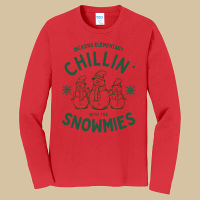 Adult Long Sleeve Shirt - Winter Holidays - Chillin' - Green Thumbnail