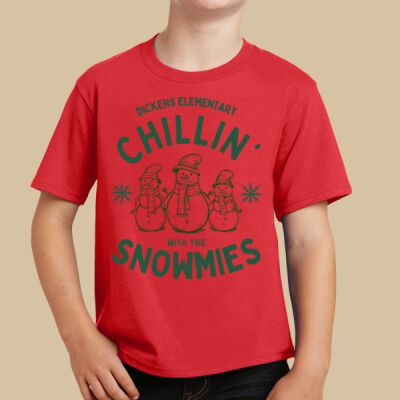 Youth T-Shirt - Winter Holidays - Chillin' - Green Thumbnail