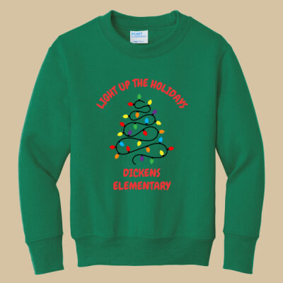 Youth Crewneck - Winter Holidays - Light Up - Red Thumbnail
