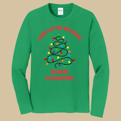 Adult Long Sleeve Shirt - Winter Holidays - Light Up - Red Thumbnail