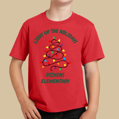 Youth T-Shirt - Winter Holidays - Light Up - Green Thumbnail