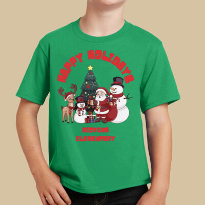 Youth T-Shirt - Winter Holidays - Happy Holidays - Red Thumbnail