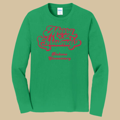 Adult Long Sleeve Shirt - Winter Holidays - Merry Christmas - Red Thumbnail