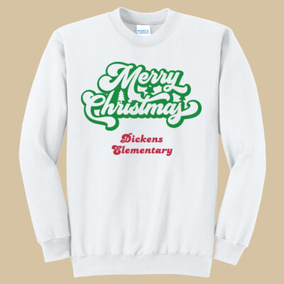 Adult Crewneck - Winter Holidays - Merry Christmas - Green & Red Thumbnail