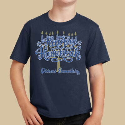 Youth T-Shirt - Winter Holidays - Happy Hanukkah Thumbnail
