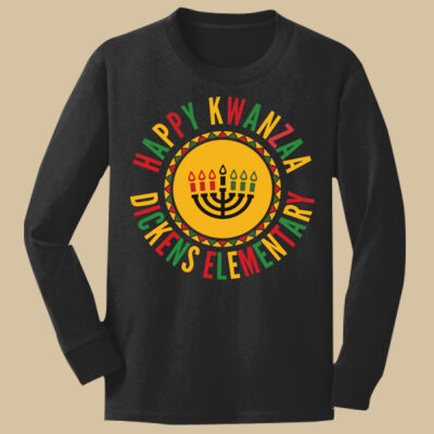 Youth Long Sleeve Shirt - Winter Holidays - Happy Kwanzaa Thumbnail