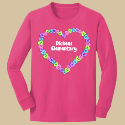 Youth Long Sleeve Shirt - Spring Holidays - Candy Hearts Thumbnail