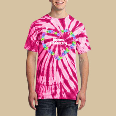 Adult Tie-Dye T-Shirt - Spring Holidays - Candy Hearts Thumbnail