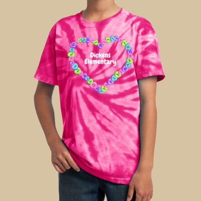 Youth Tie-Dye T-Shirt - Spring Holidays - Candy Hearts Thumbnail