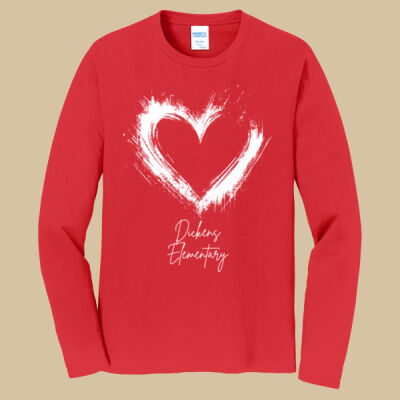 Adult Long Sleeve Shirt - Spring Holidays - Valentine's Heart Thumbnail