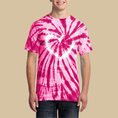Adult Tie-Dye T-Shirt - Spring Holidays - Valentine's Heart Thumbnail