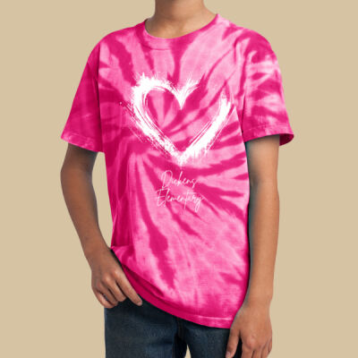 Youth Tie-Dye T-Shirt - Spring Holidays - Valentine's Heart Thumbnail